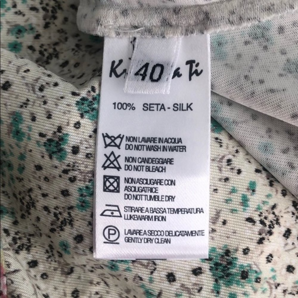 Kristina Ti Floral Asymmetrical Dress Size 40 - Picture 6 of 6